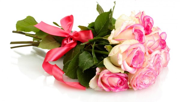 Розы с надписью