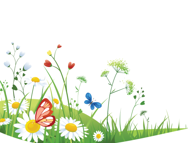 Лужайка с цветами для детей