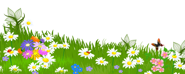 Травка цветная для вырезания и цветы