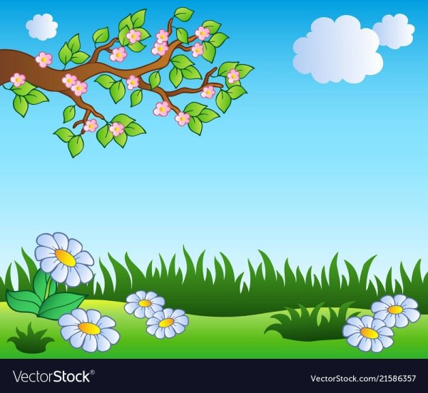 Цветочная Поляна мультяшная