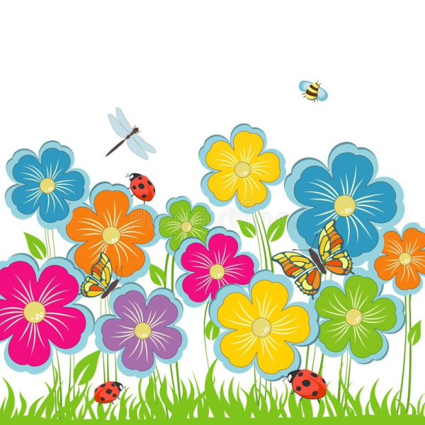 Полянка на белом фоне