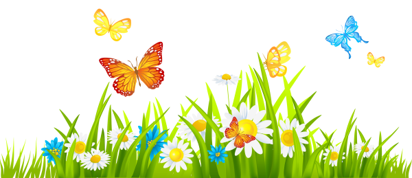 Травка с цветочками