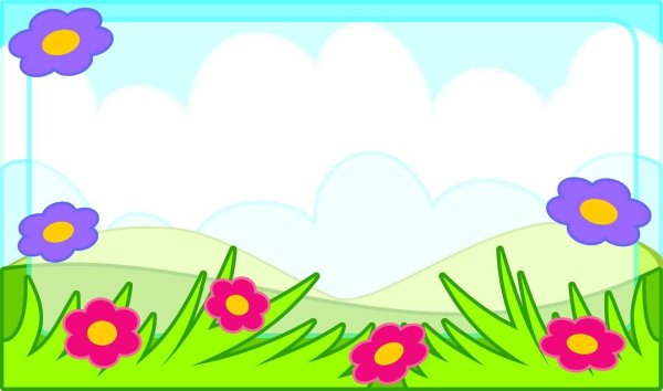 Полянка на белом фоне