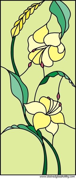 Витраж цветы