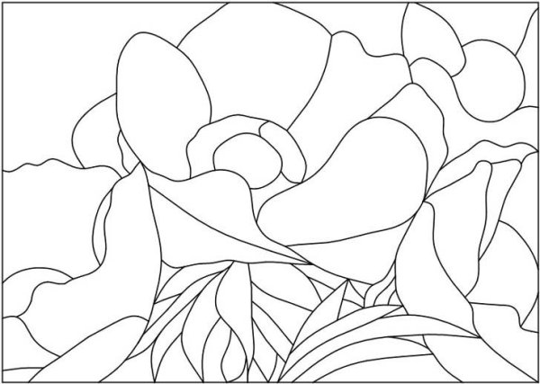 Контуры для витража на стекле