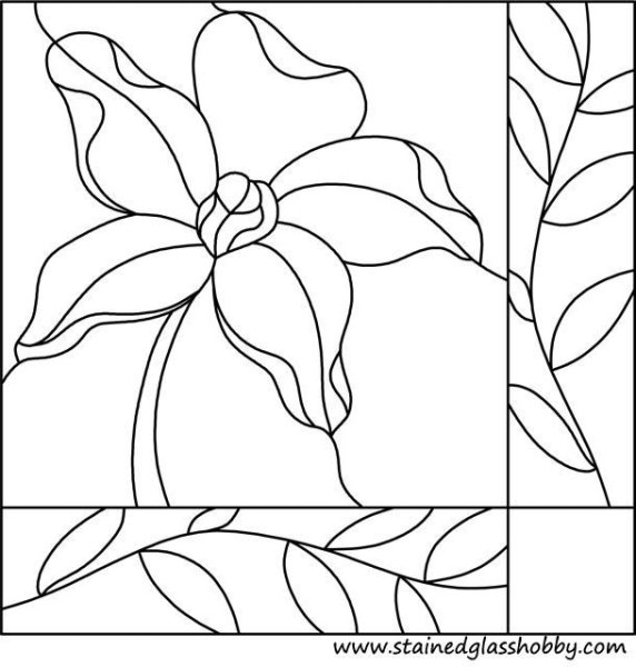 Витраж цветы