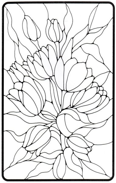 Витраж Тиффани цветы Глициния