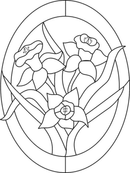 Витраж раскраска