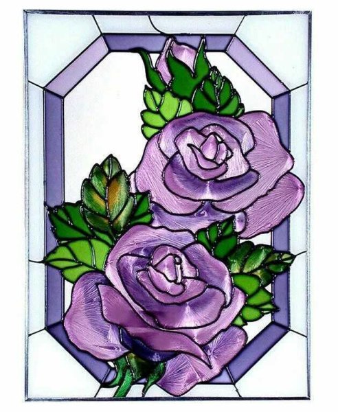 Витраж цветы