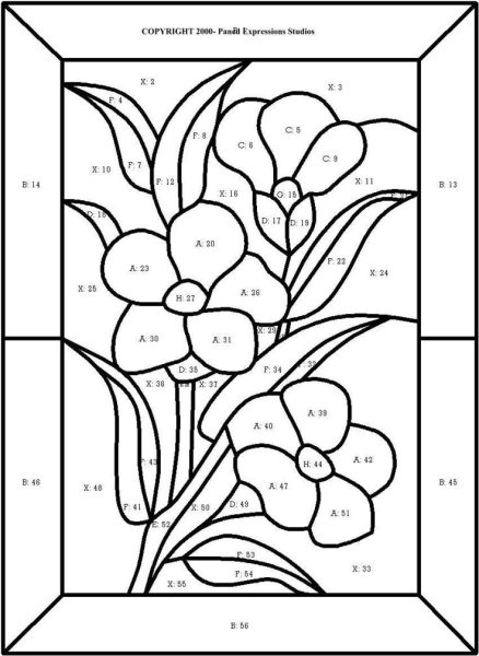 Витражные трафареты