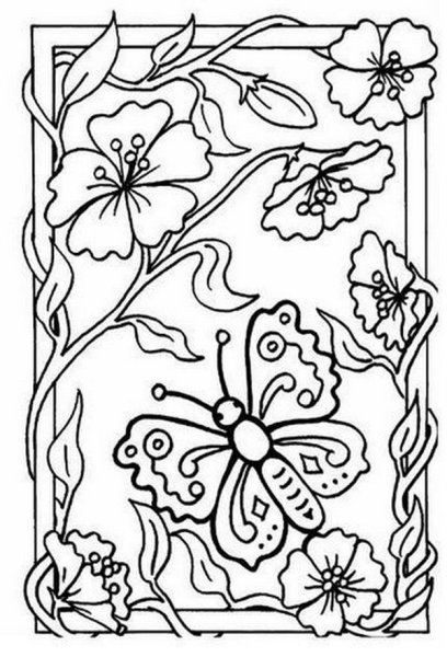 Трафареты для витража цветы