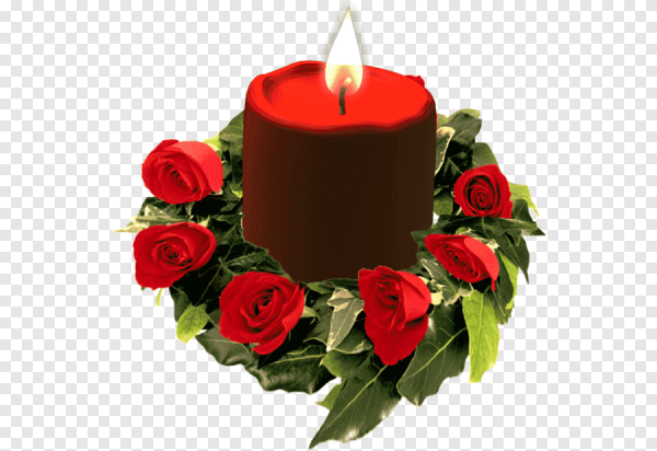 Траурные свечи и цветы