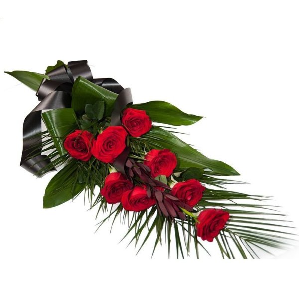 Траурный букет роз