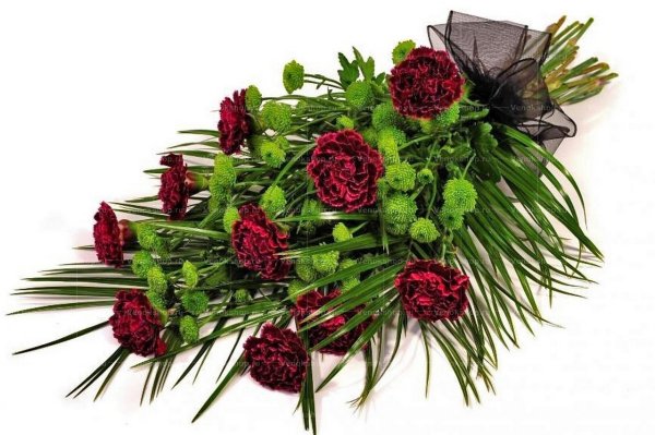Траурный букет гвоздики