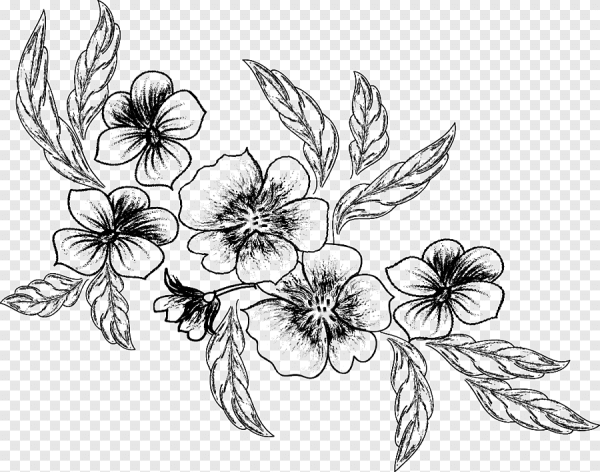 Цветочные узоры карандашом