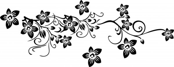 Цветочный узор горизонтальный