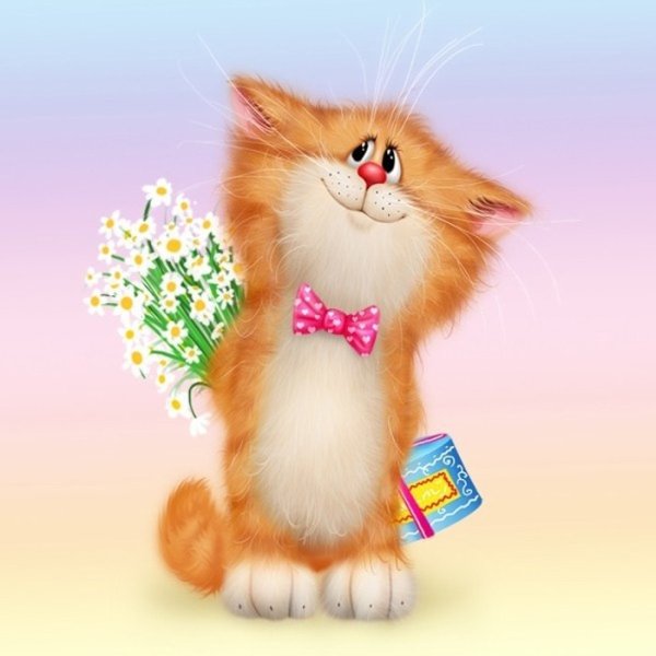 Открытка кошки