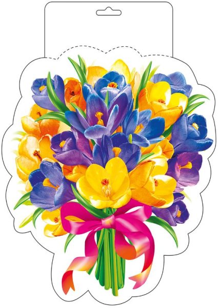 Вырубной плакат цветы