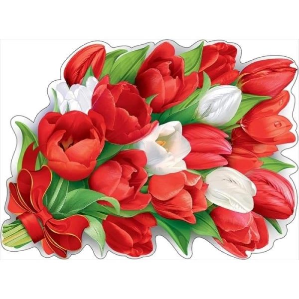 Плакат вырубной букет цветов