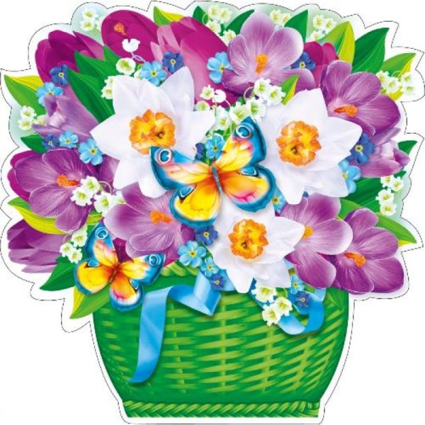 Украшение на скотче цветы