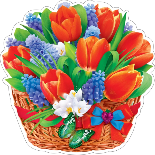 Вырубные букеты весенних цветов