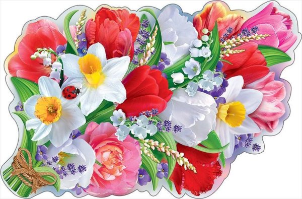 Вырубной плакат цветы