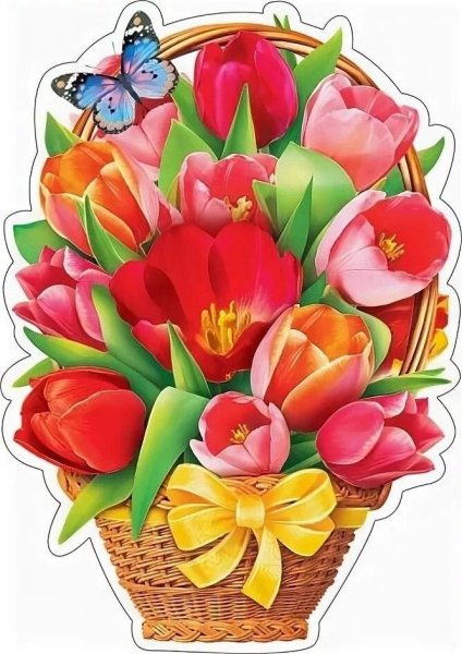 Вырубной плакат цветы