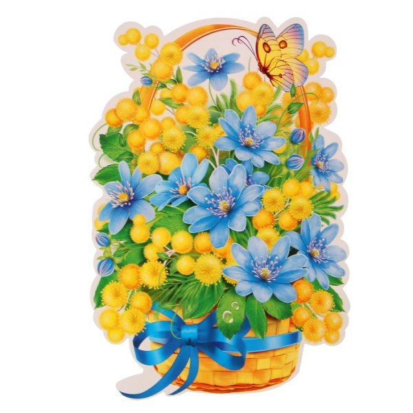 Украшение на скотче цветы