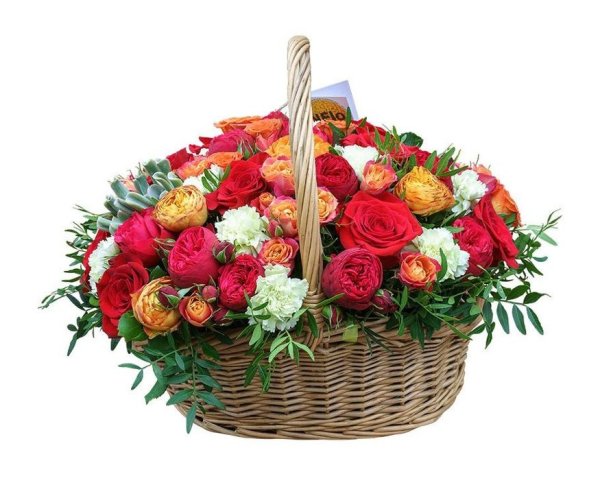 Шикарные корзины с цветами