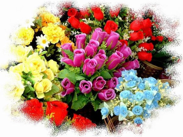 Цветы для тебя, чтобы улыбнулась