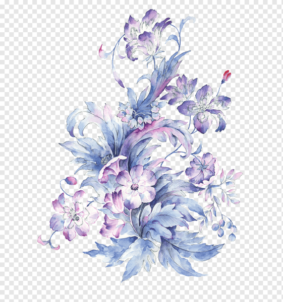 Цветочный узор акварель