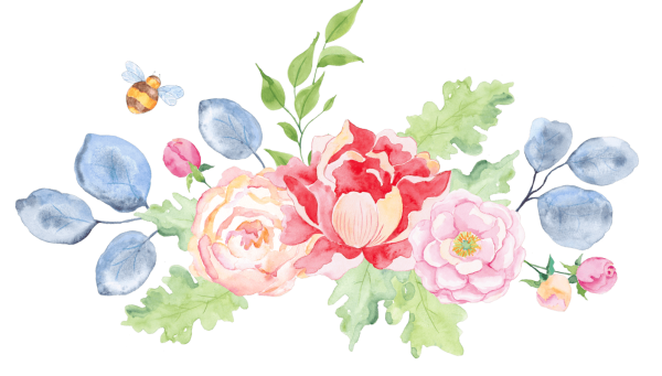 Акварельный орнамент на прозрачном фоне