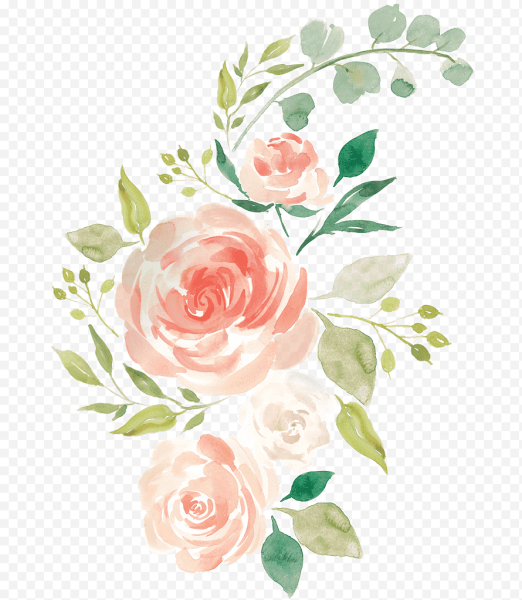 Акварельные цветы ПСД