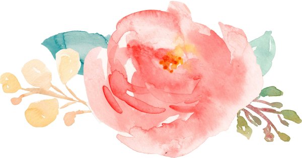 Синие Акварельные цветы