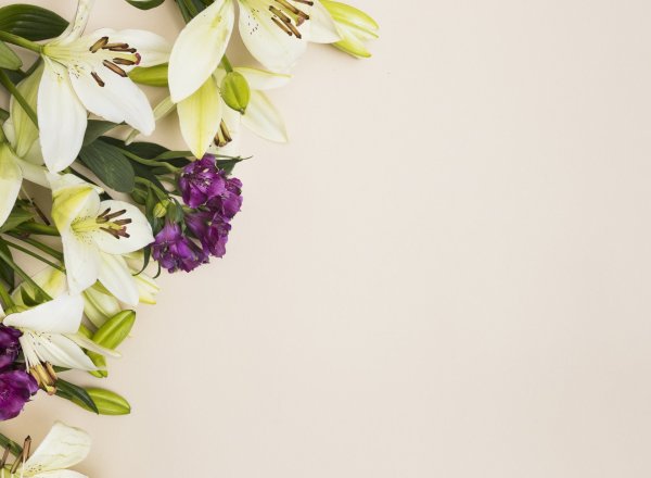 Цветы сбоку