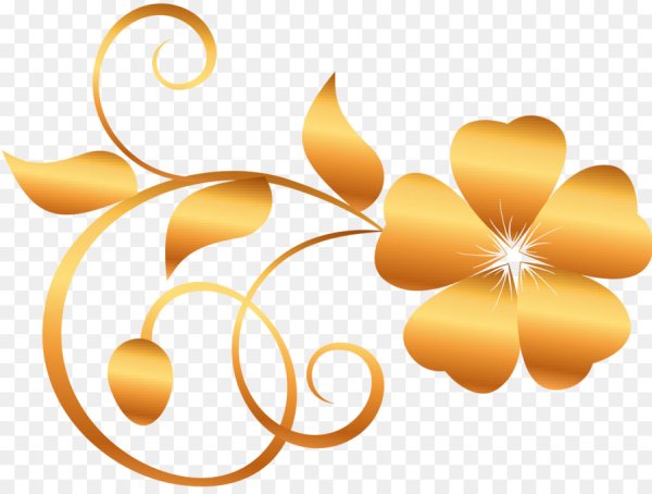 Золотистые узоры на прозрачном фоне