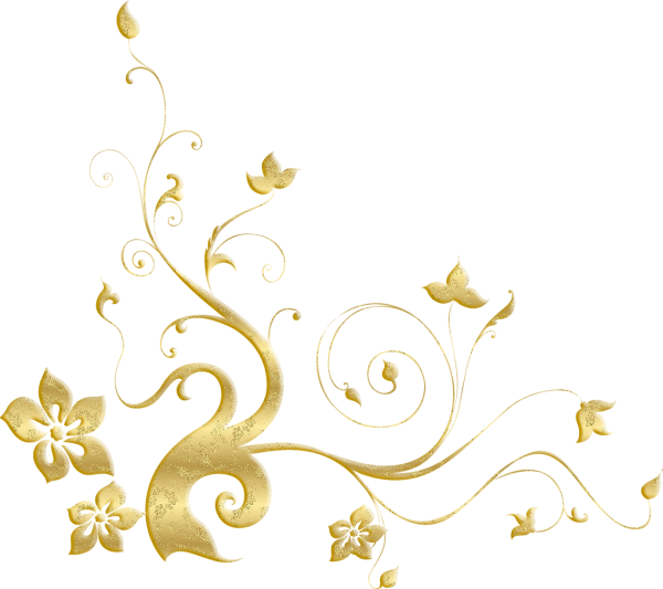 Цветочный орнамент золотой