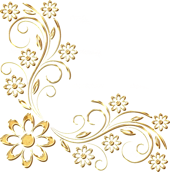 Элементы декора на прозрачном фоне