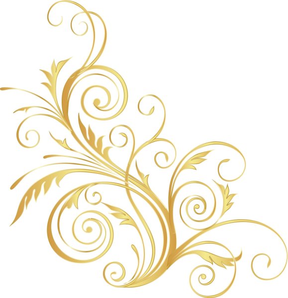 Золотой цветочный узор