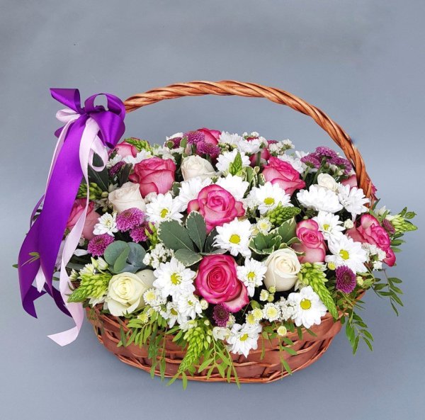 Корзинка с розами