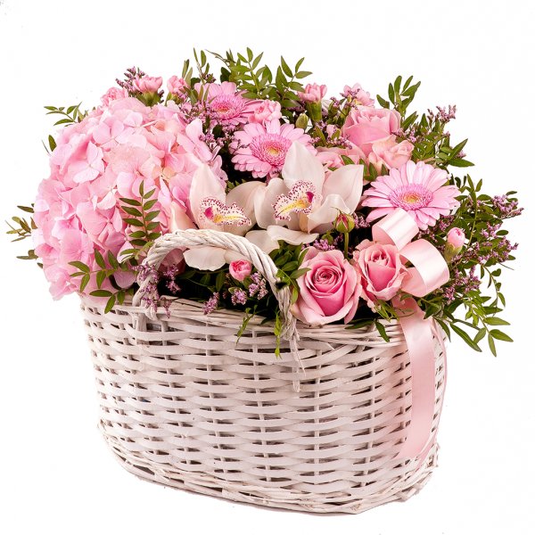 Цветы в корзинке