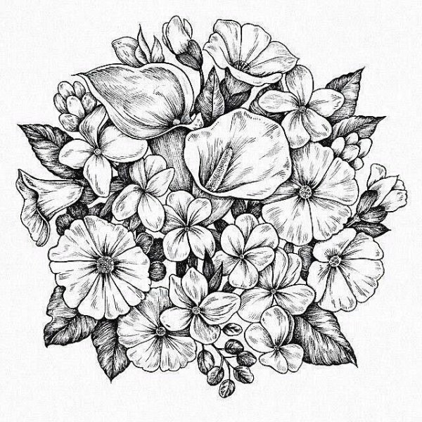 Букет цветов Графика