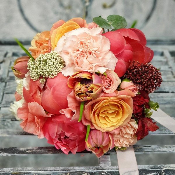 Персиковые лилии