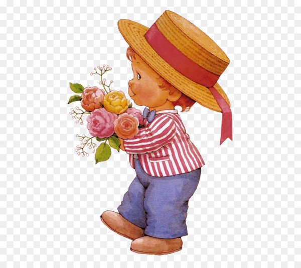 Маленький мальчик с розой