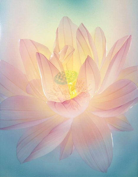 Лотос цветок энкаустика