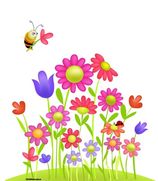 Цветы мультяшные