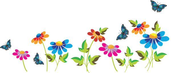 Летние цветы на прозрачном фоне