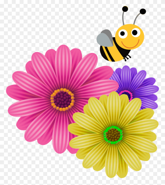 Цветы мультяшные