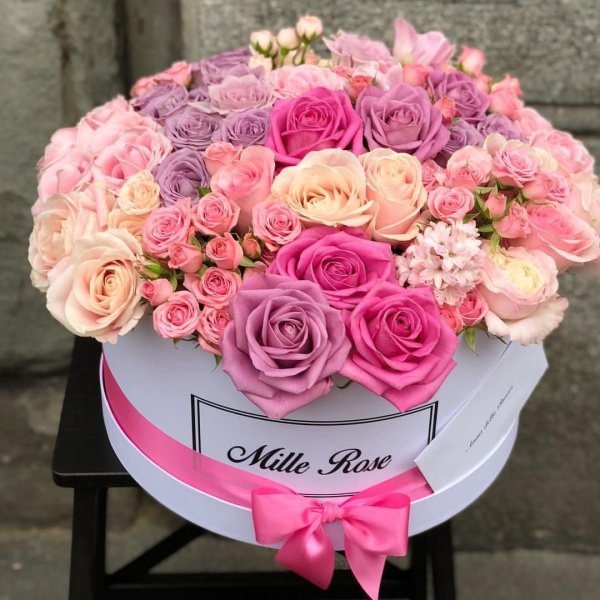 С днём рожденияцветыв коробке