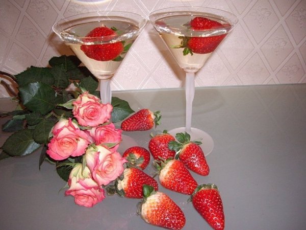 Море шампанское цветы